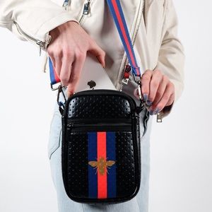 PARKER & HYDE Black Bee Crossbody Cellphone Bag